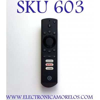 CONTROL REMOTO PARA  SMART TV  ONN / CON COMANDO DE VOZ / TV ONN